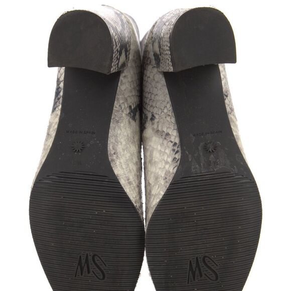 Stuart Weitzman Snake Animal Print Leather Mid-Calf Boots - Picture 5 of 5